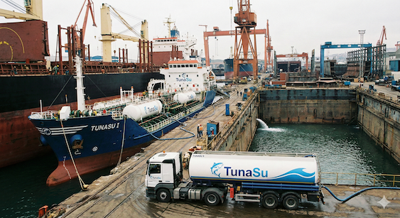 Tuna Su - Yalova tersane içi su taşımacılığı hizmeti